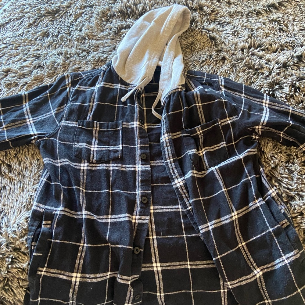 PacSun hooded flannel